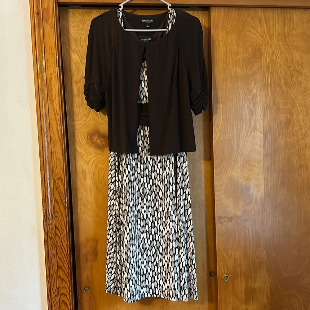 Perceptions Petite maternity dress size 14 P sleeveless dress with jacket